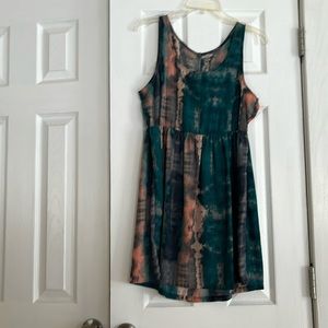 Anthropologie Ecote tie dye dress medium boho cutouts